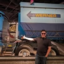 Matthew at the Werner Enterprises visitor center